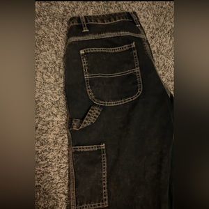 Washed Black Cargo Jeans